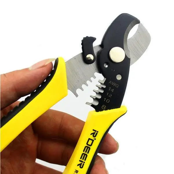 RDEER RT-6065 2-in-1 Cable Cutter and Wire Stripper | Electrical Tool for Electricians - Image 3
