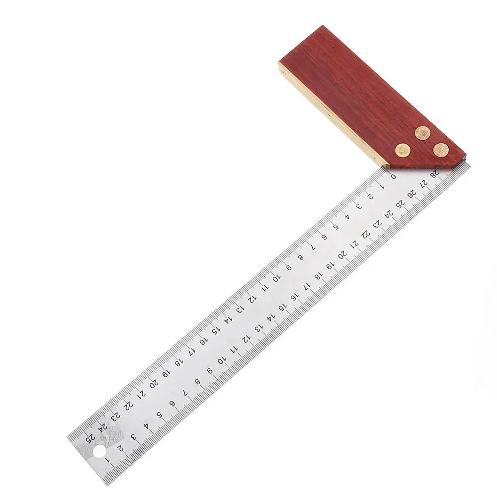 Mytec 250mm Stainless Steel Angle Ruler - 90 Degree Square Protractor & Marking Gauge - Image 3