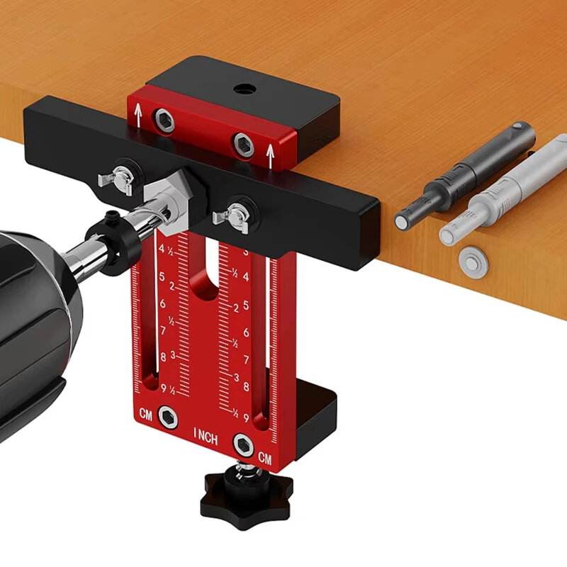 Upgrade Cabinet Door Mounting Jig - Aluminum Alloy Drill Locator for Framed & Frameless Cabinets | 10-85mm Thickness - Image 2