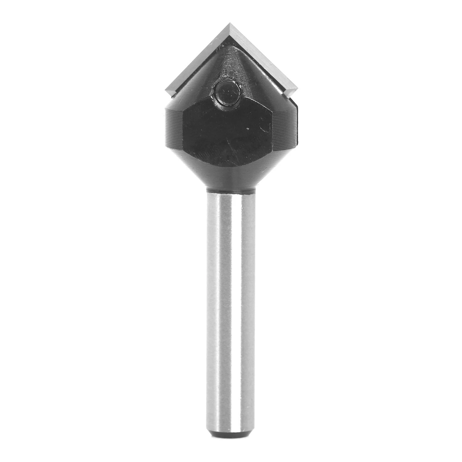 Insert Style Carbide Spoilboard V-Groove 90° Router Bit | 1/4 Shank Single Flute End Mill - Image 2
