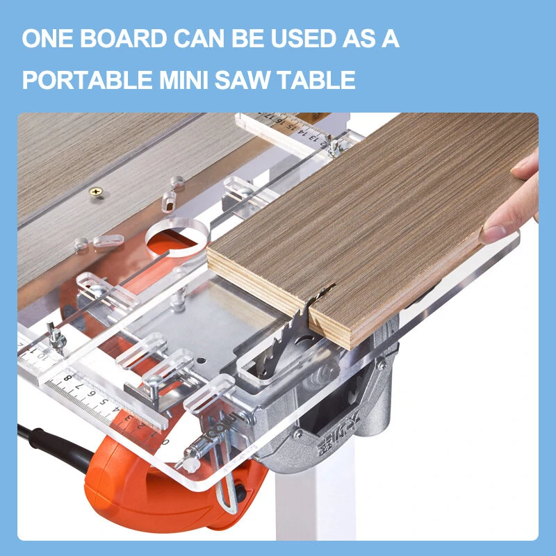 8mm Thickened Acrylic Bottom Plate | Adjustable Width Mini Table Saw for Cutting Machine - Image 4