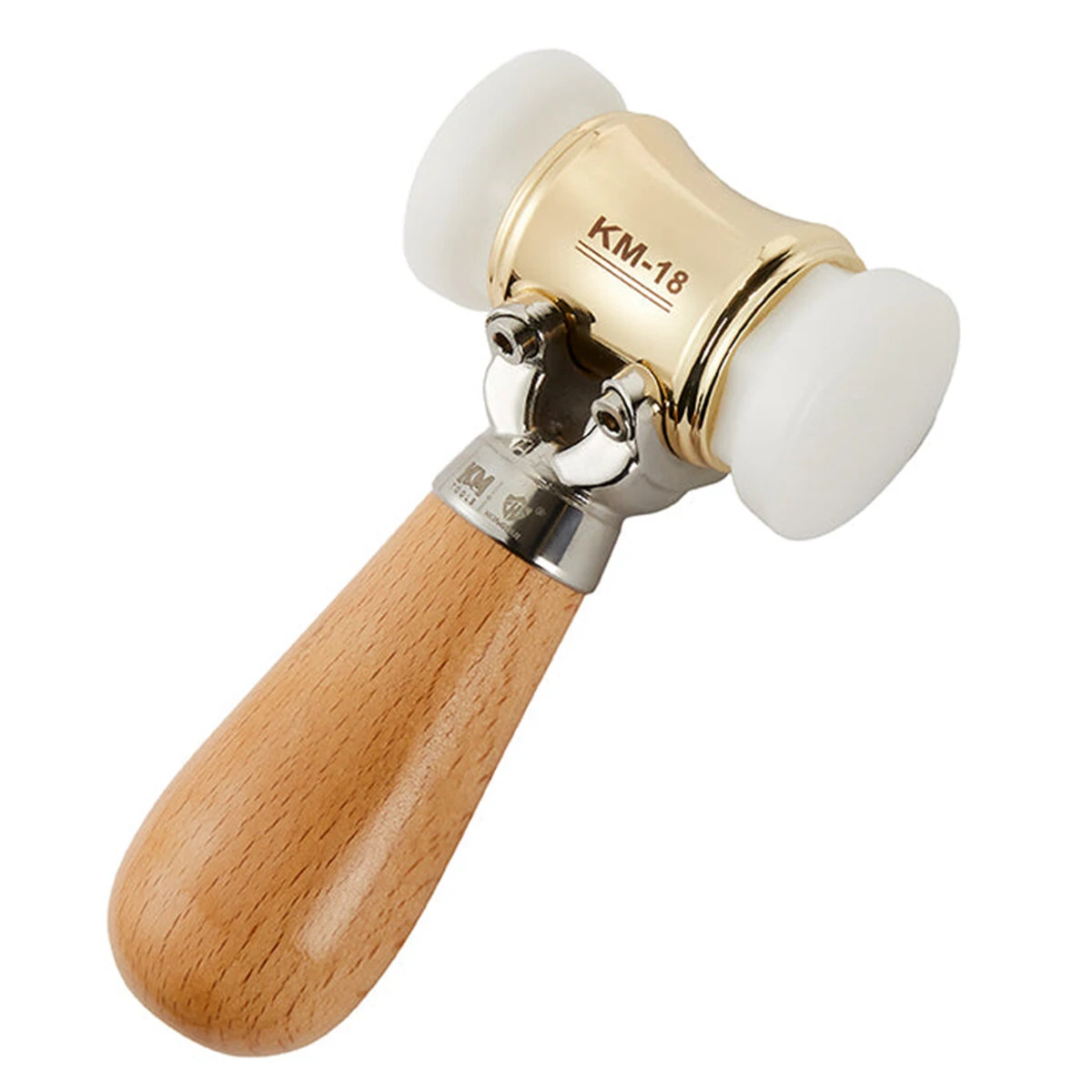 HONGDUI KM-18 Mallet Hammer | 22-Ounce Brass Head with Replaceable Nylon Inserts - Image 4