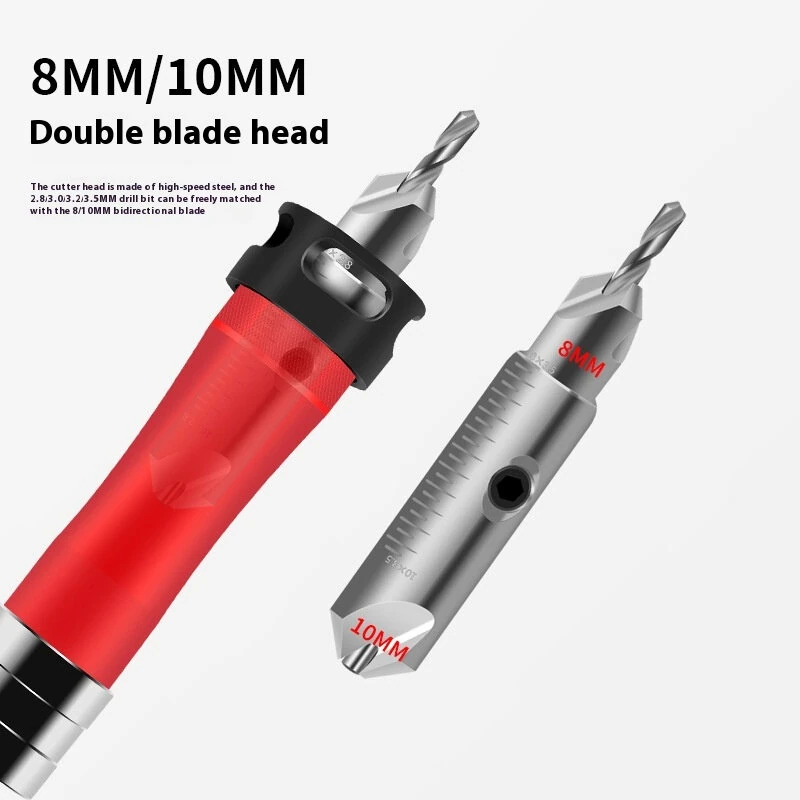 Countersink Drill Bit 3-in-1 | Adjustable 90° Hex Shank for Wood & Aluminum - Image 3