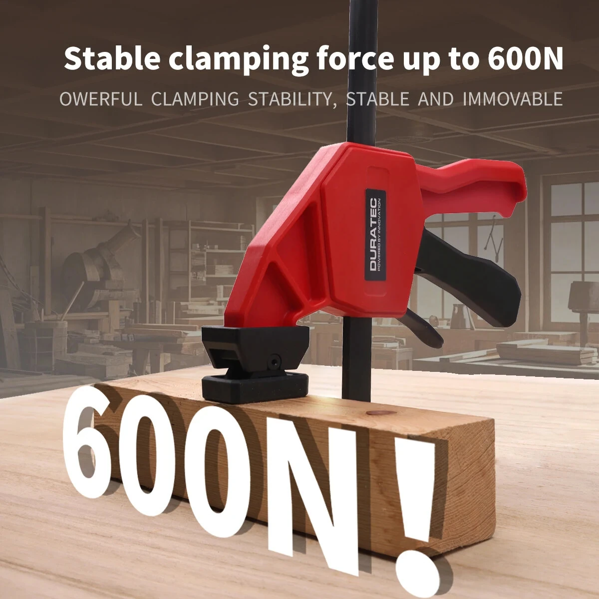 Woodworking MFT Dog Clamp - 4/10/16 Inch Vertical Bench Clamp for 20mm Dog Holes | 60kg Heavy Duty | Tool-Free Locking - Image 5