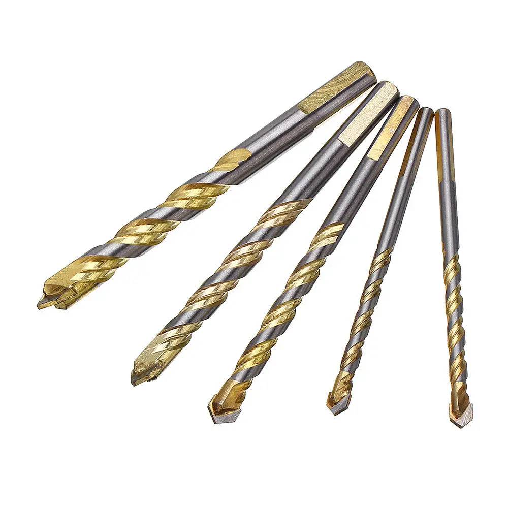 Drillpro 5pc Carbide Drill Bit Set - 6/8/10/12mm for Tile, Metal, Concrete & Wood - Image 2