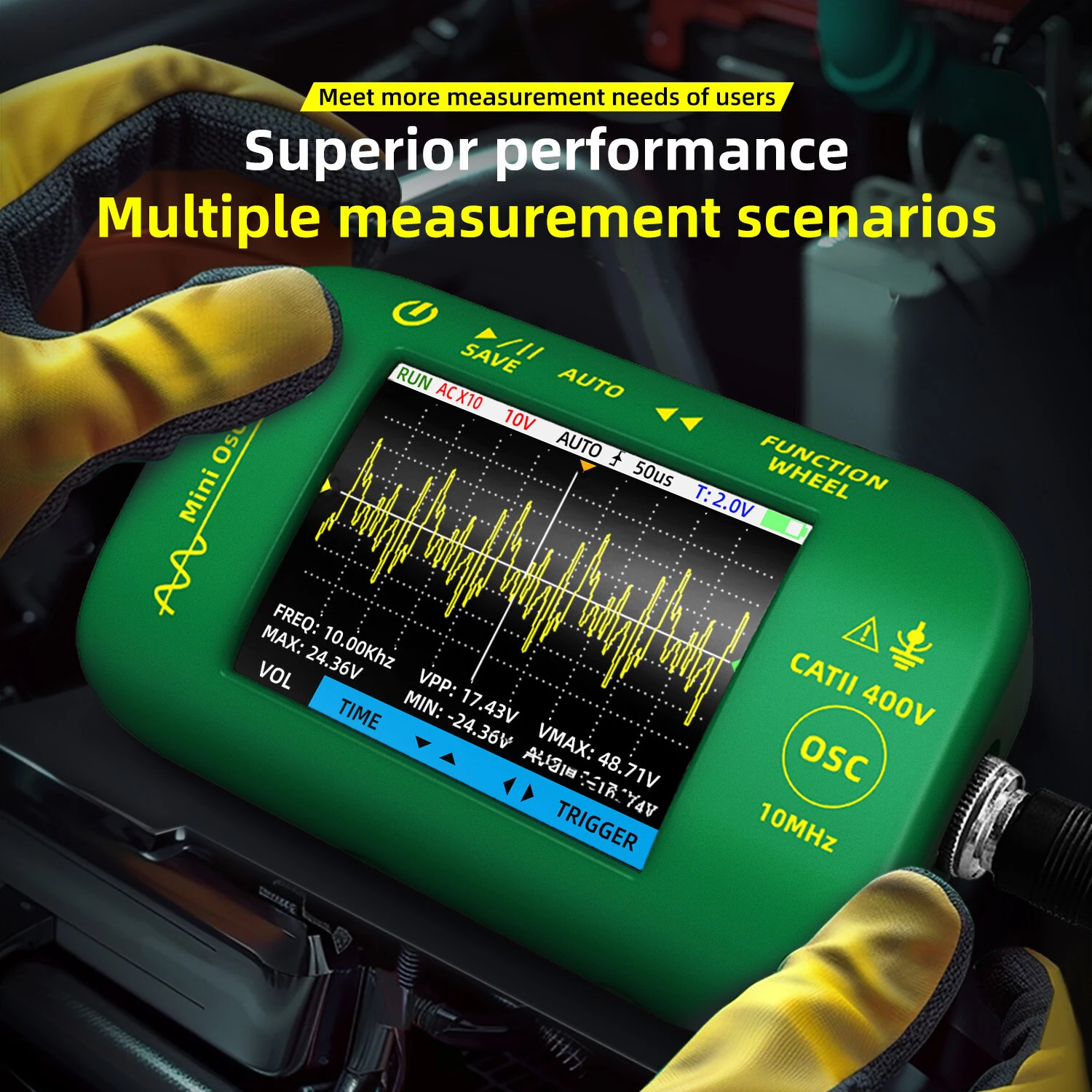 BSIDE OT2 10MHz Digital Oscilloscope - 48MSa/s 2-in-1 Signal Generator | Portable Electronics Repair Tool - Image 4