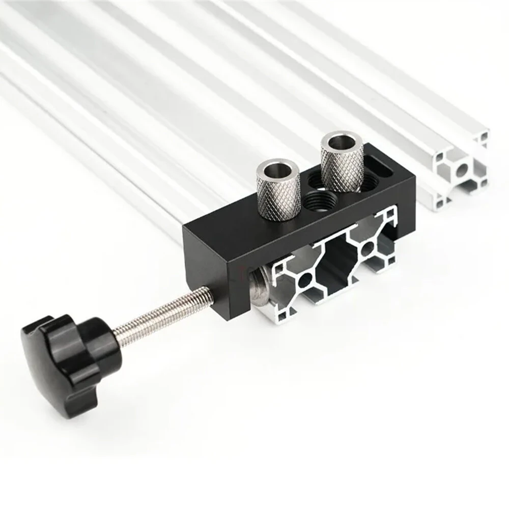 Aluminum Profile Drill Guide Jig | Double Holes for 2020 2040 3030 4040 Extrusion - Image 2