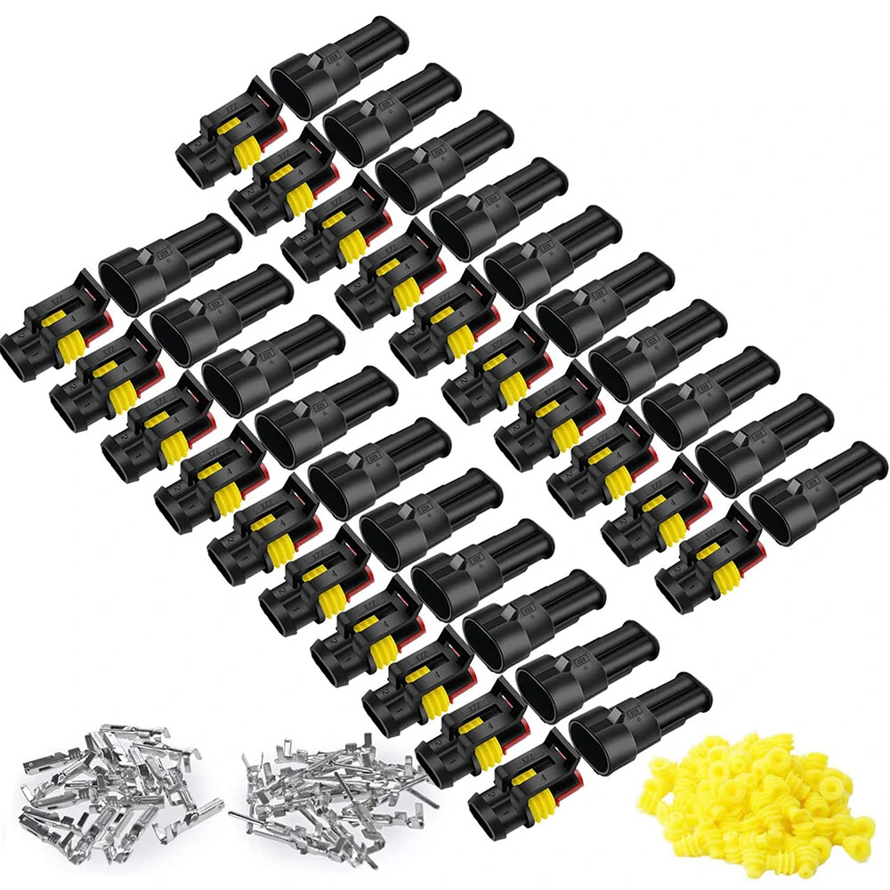 240Pcs 20 Kits 2 Pin Automotive Electrical Connectors - Waterproof Quick Connect Wire Terminals - Image 4