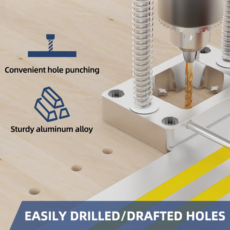 ENJOYWOOD Track Saw Rail Drill Guide | Hole Punch Locator for Makita Festool DeWalt - Image 4