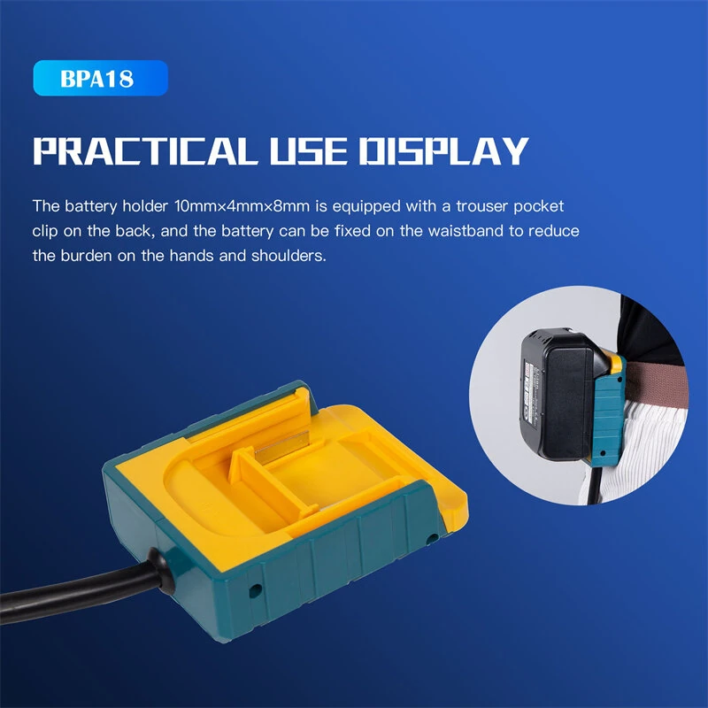 Makita DeWalt 18V Battery Extension Cord | 1.5m EU Plug | Power Tool Accessory - Image 3