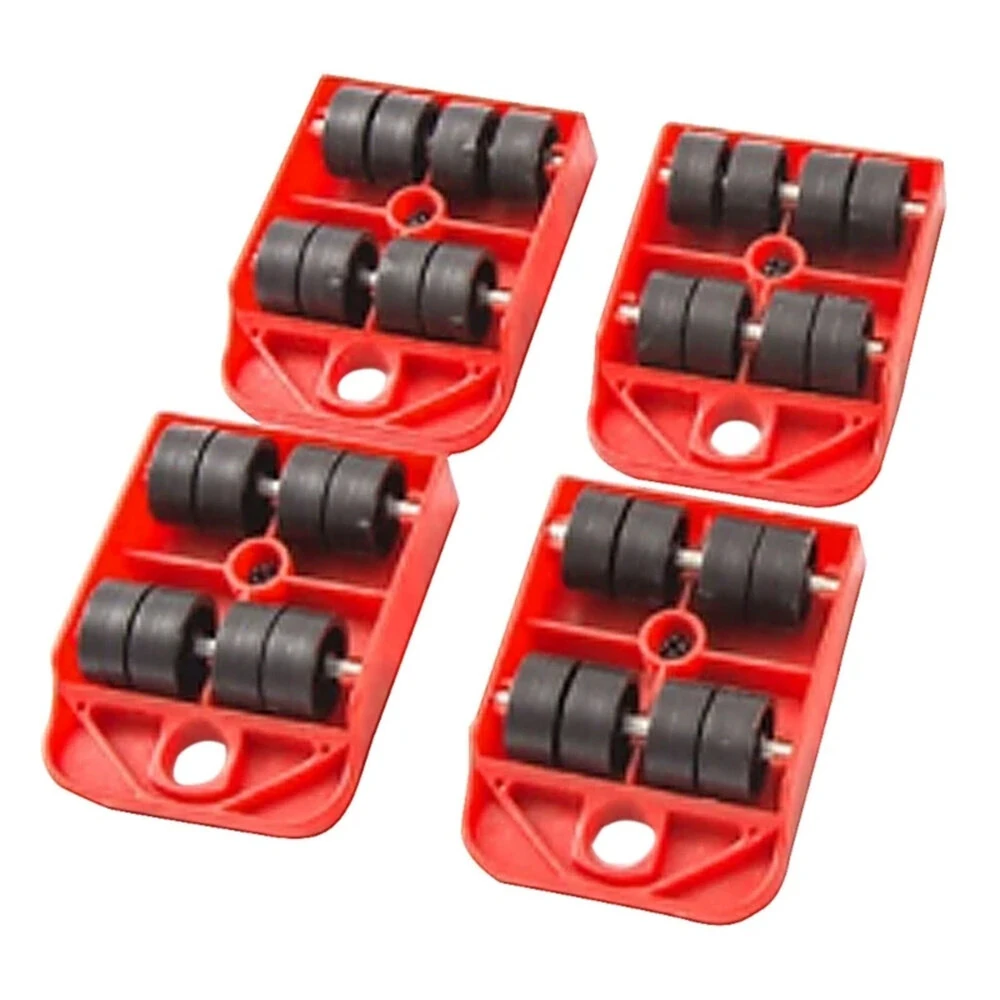 5PCS Heavy Duty Furniture Dolly Movers - 90° Rotating Pads for Piano, Pool Table & Cabinet - Image 2