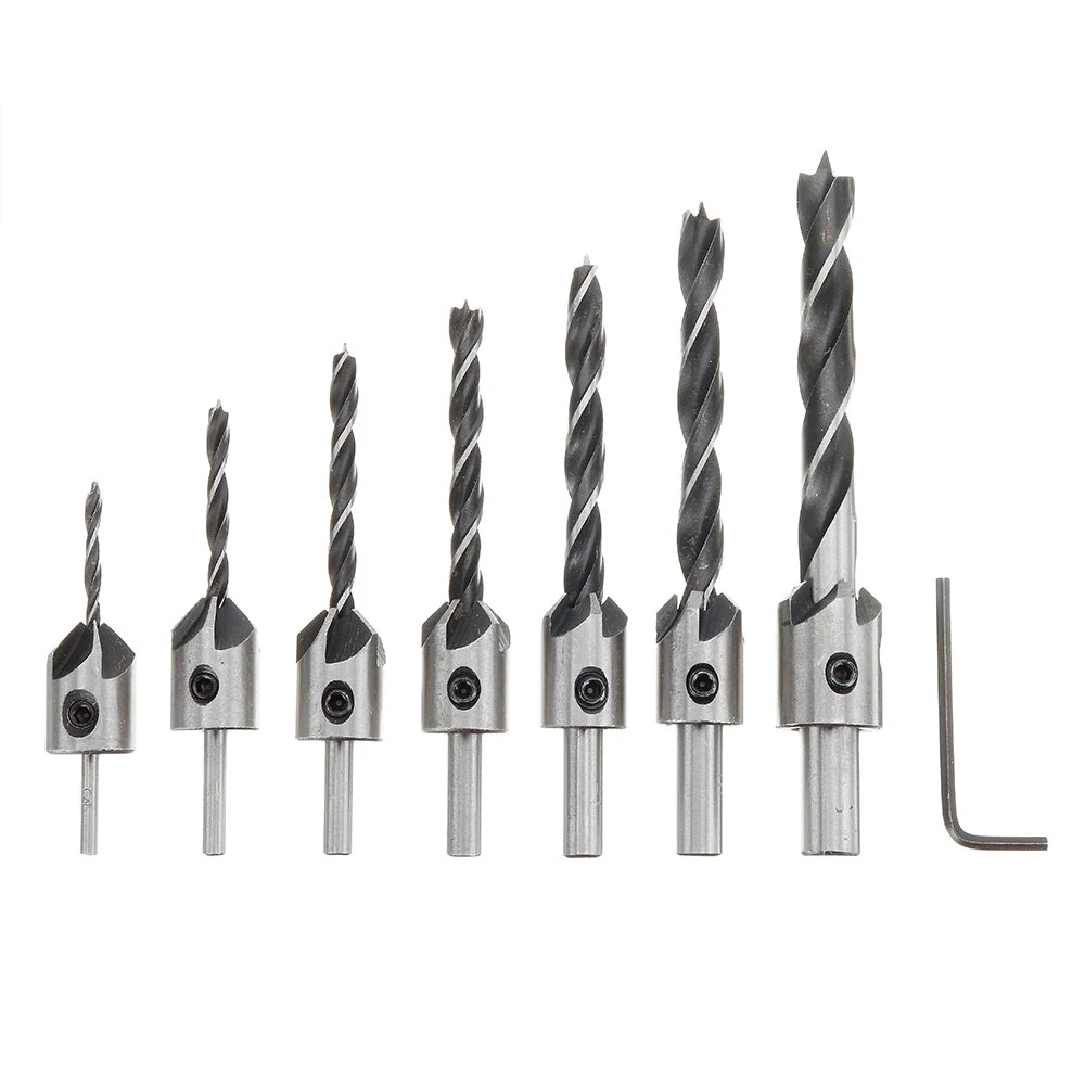 Drillpro 25pcs Chamfer Countersink Drill Bit Set | 5 Flute 90 Degree Step Bits - Image 3