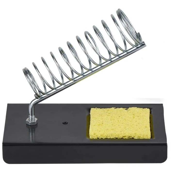 JCD Electric Soldering Iron Stand | Metal Holder with Sponge & High-Temp Pads - Image 2