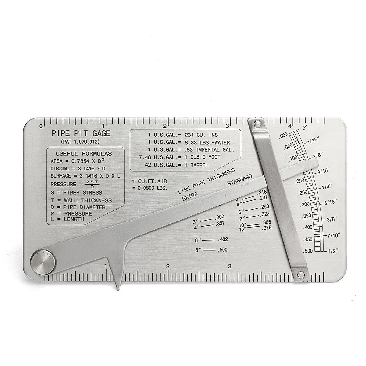 Pipe Pit Gauge - Welding Gauge for Pipeline Concave Inspection & Ulnar Test - Image 2