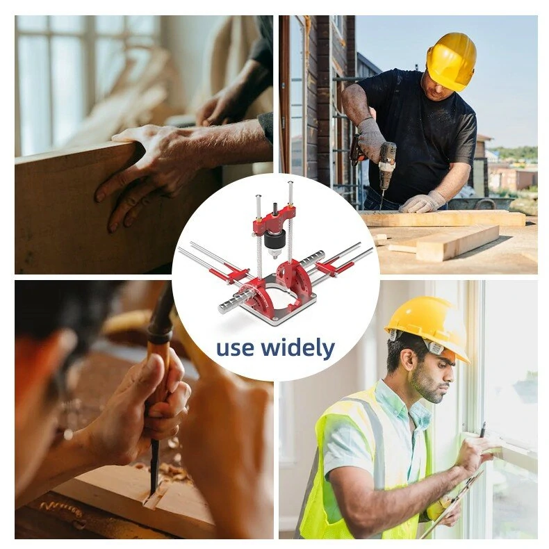 ENJOYWOOD Upgraded Multi-Angle Drill Guide | Adjustable Hole Punch Locator with Handles & Blocks - Image 2