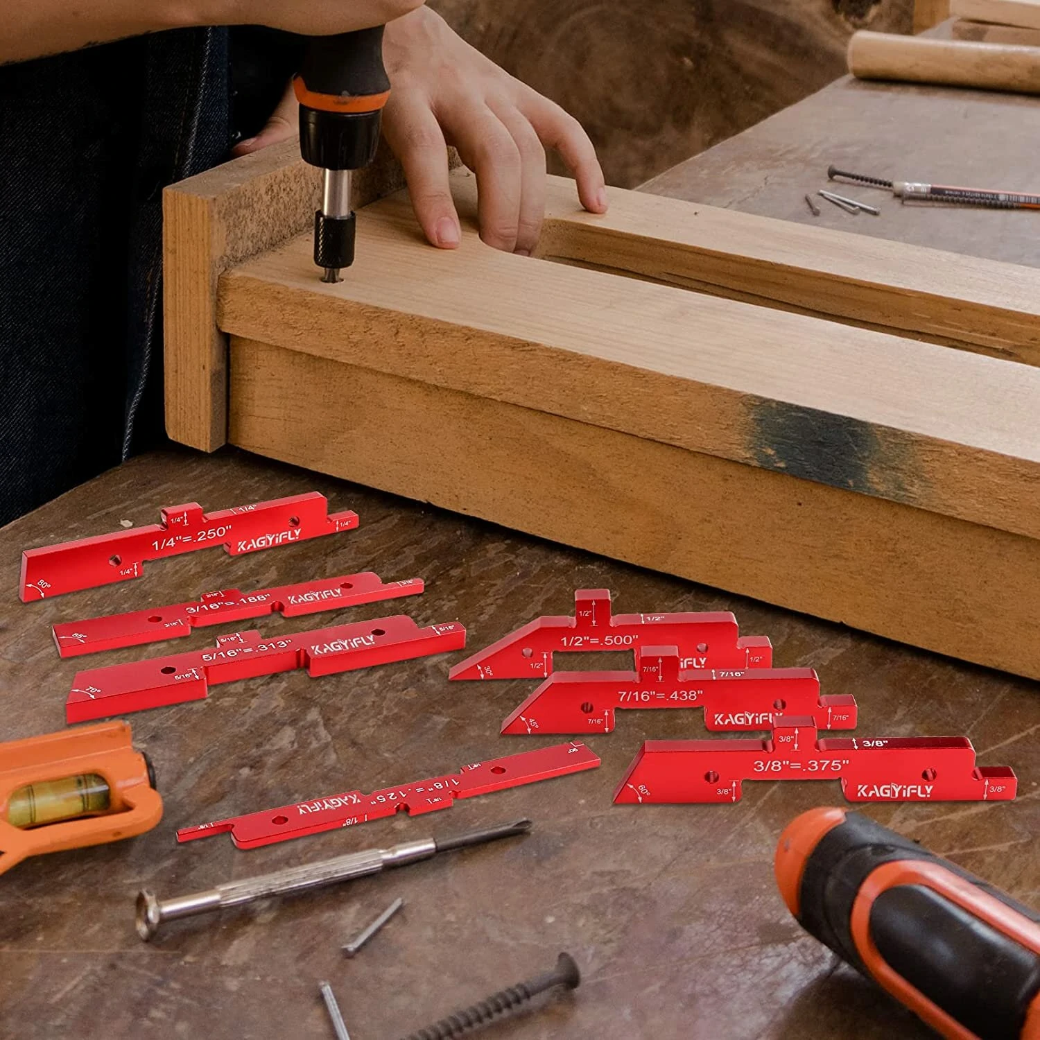 7pcs Aluminum Router Table Setup Bars | Precision Height Gauge Set for Table Saw - Image 2