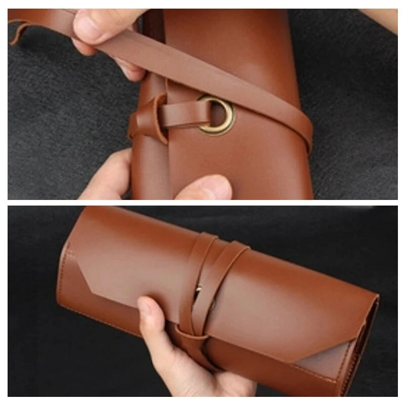 Leather Tool Roll Bag - Portable Wrench & Cutter Storage Pouch | Multifunction - Image 5