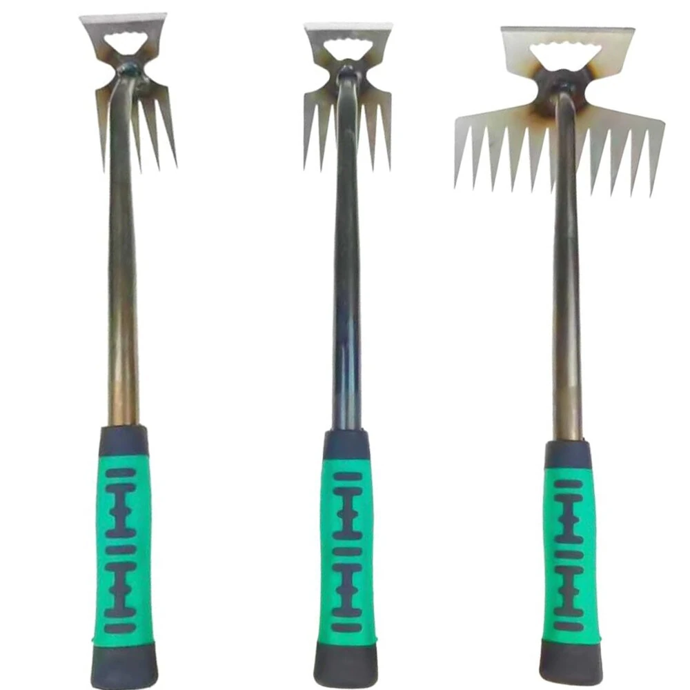 Effortless Gardening Hand Weeder Tool - 5/6/11 Tines | Manganese Steel & Extended Handle for Weed Removal & Vegetable Planting - Image 2