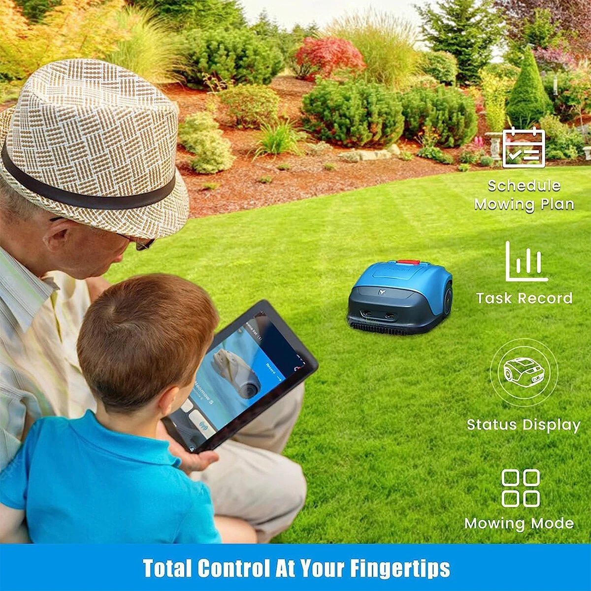 Robotic Lawn Mower with AI Navigation - 3000 RPM Brushless Motor - 20-55mm Cutting Height - Image 3