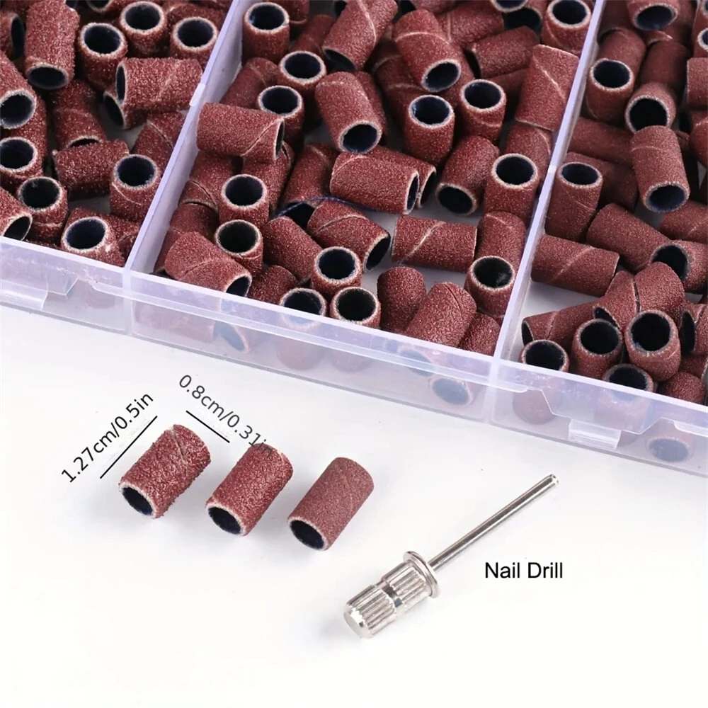 Professional Nail Sanding Bands Set - 210pcs for Electric Manicure Machine | 80/120/180 Grit Drill Accessories - Image 3