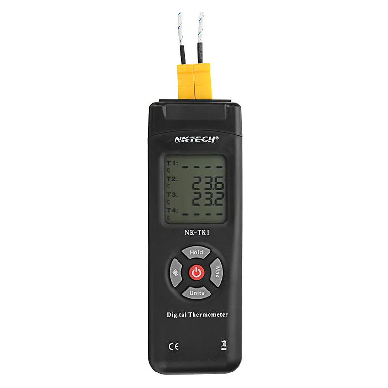 NK-TK1 Digital Thermometer - 4 Channel K-Type Thermocouple - Handheld Temperature Meter for Industry - Image 2