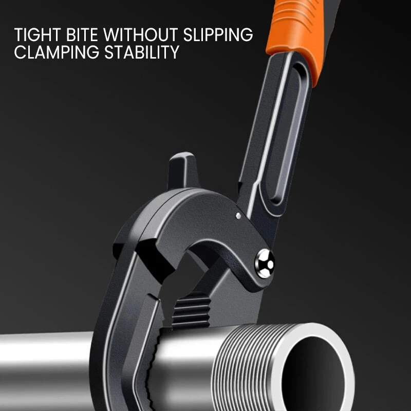 Adjustable Ratchet Wrench - Self-Locking Dual Sided Teeth - High Carbon Steel & TPR Handle - Image 4