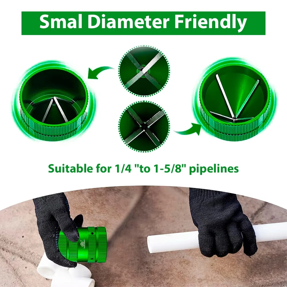 Plumbing Deburring Tool - High Speed Steel Blade for 1/4 to 1/58 PVC Pipes | Pipe Reamer & Cleaner - Image 3