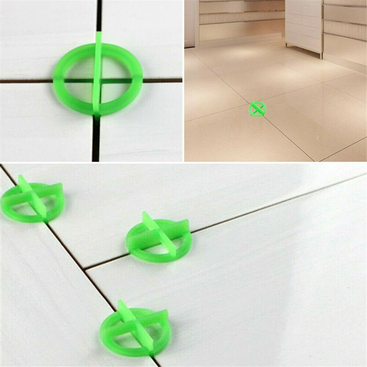 Cross Tile Leveling System - 100Pcs Recyclable Plastic Spacers & Bases - Image 2