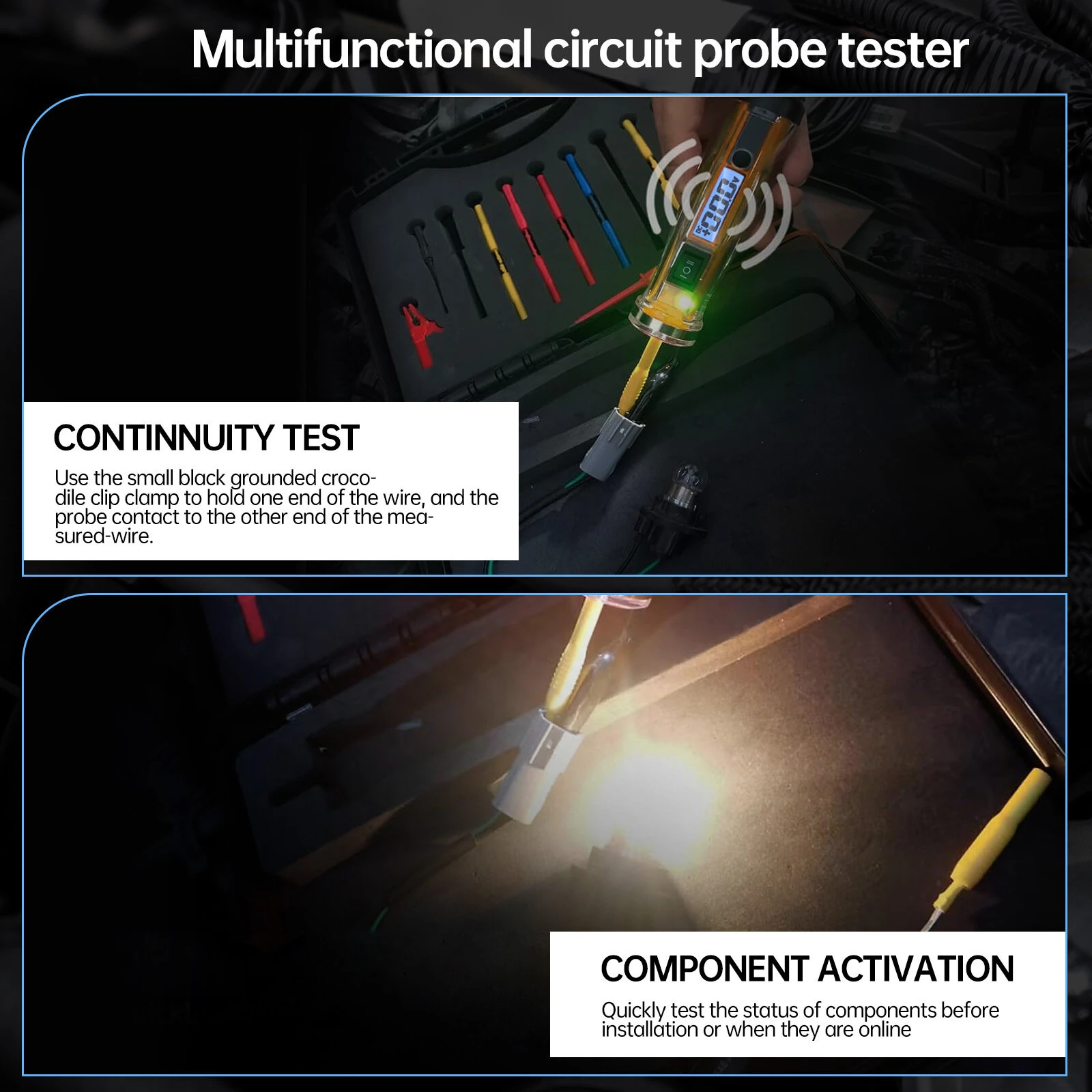 NS-822A Digital Circuit Probe Tester | 3-36VDC LCD Screen & Overload Protection - Image 5
