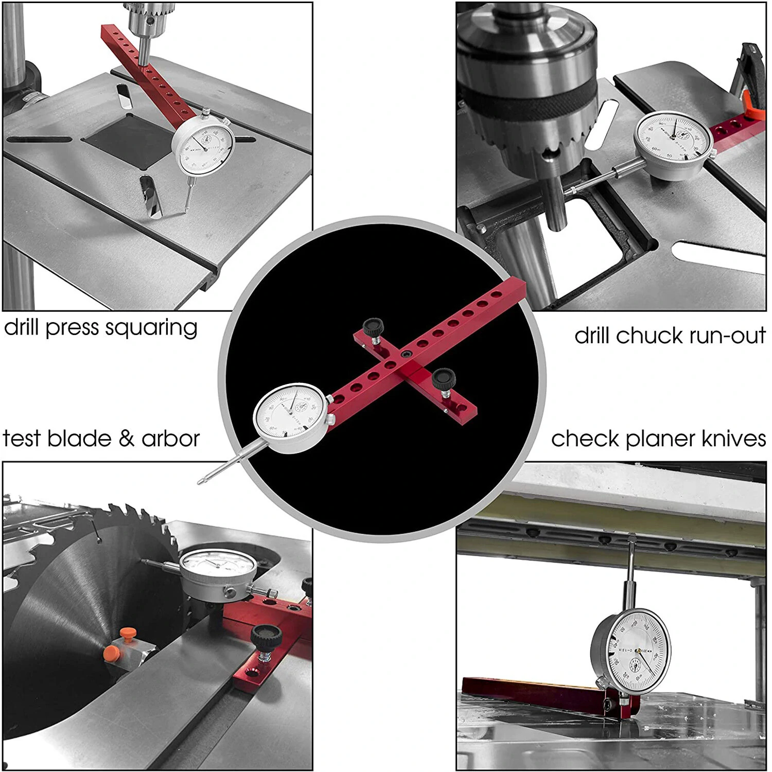 A-Line It Basic Kit - Table Saw Alignment Tool with 22 Dial Indicator Tips - Image 4