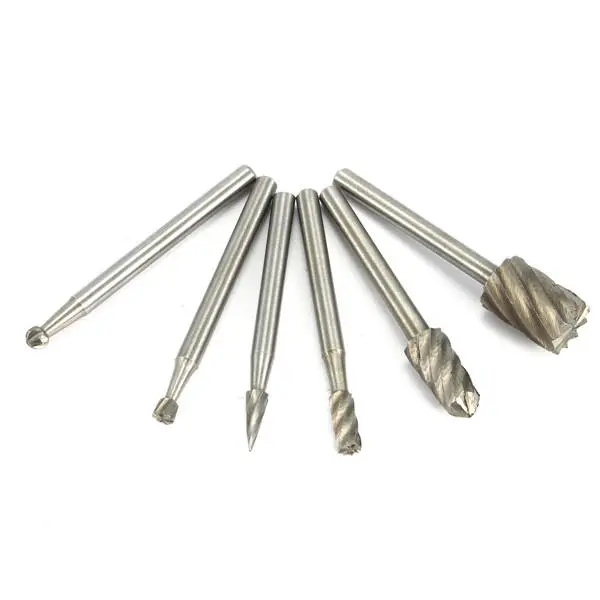 Doersupp 6Pcs 1/8 Inch Shank Rotary File Burr Set | Wood Carving Tools - Image 3