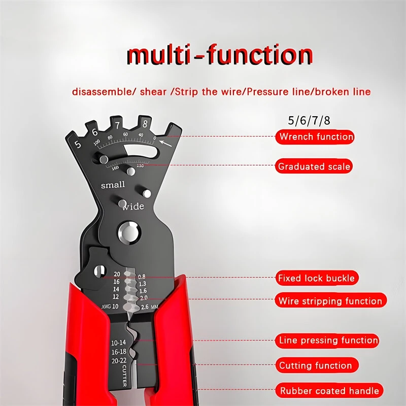 8-Inch Multifunctional Bending Pliers | Crimping, Stripping & Wire Bending Tool - Image 4