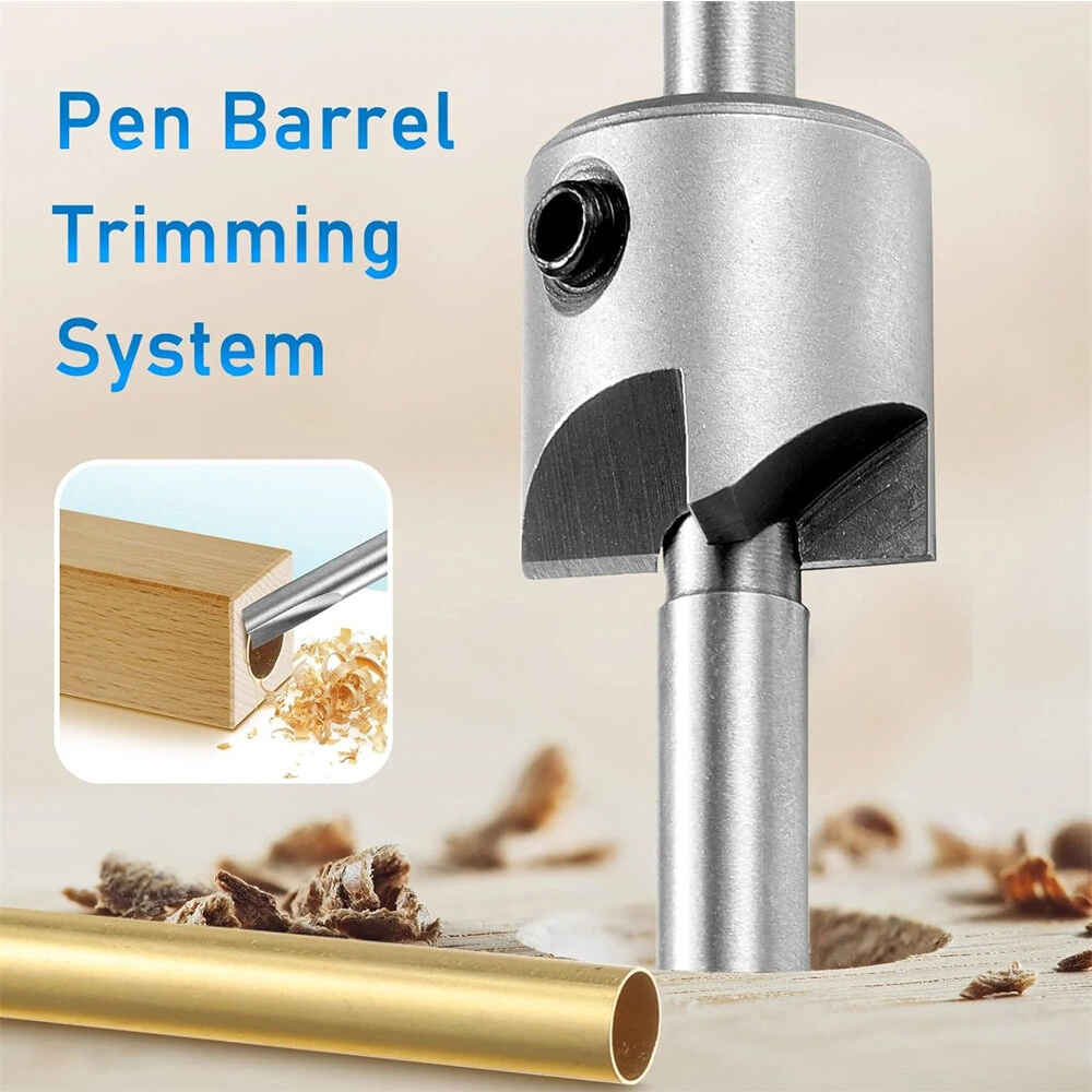 Woodworking Pen Mandrel Saver Kit | #2 Morse Taper with 7mm Drill Bit & Cutter Head - Image 4