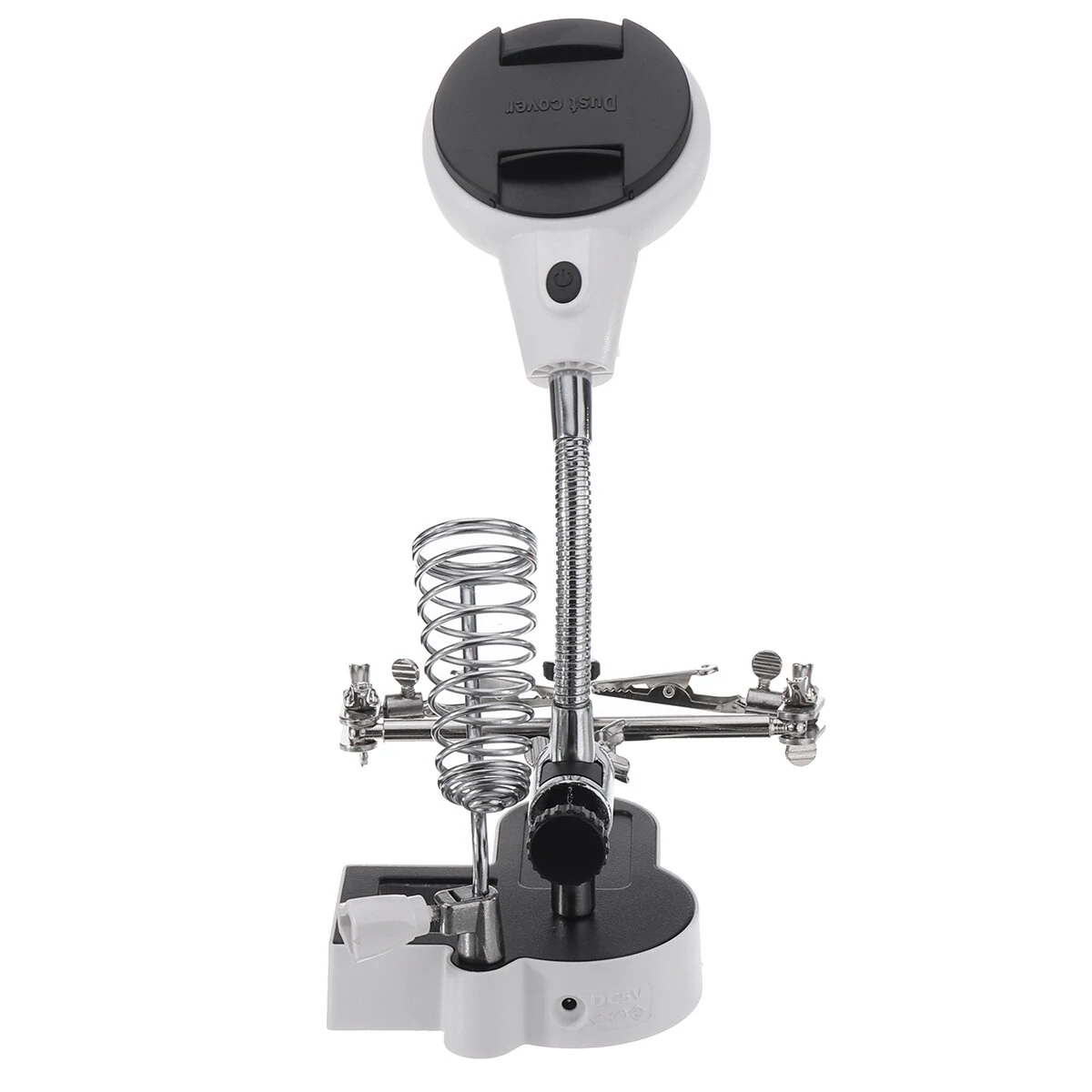 4.5x-11x LED Magnifier Desk Lamp - Clamp-On Desktop Light for Repair & Soldering - Image 4