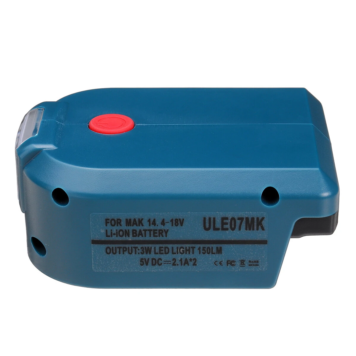 Makita Black & Decker Milwaukee Bosch 14V 18V Battery Adapter | ADP05 LED Light USB Portable Power - Image 5