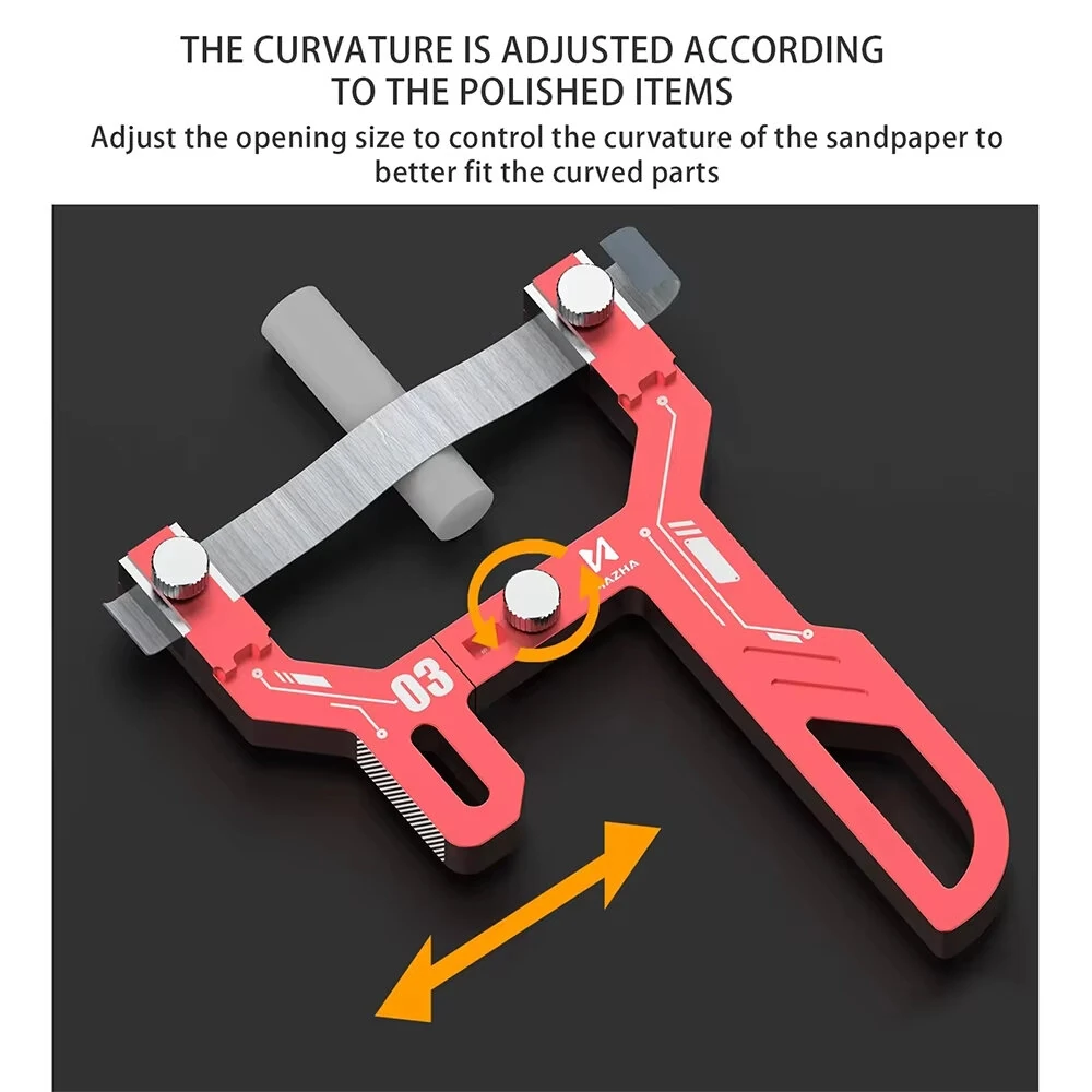Curved Surface Polishing Tool - Aluminum Alloy 1-15mm Adjustable | CNC DIY Craft - Image 3