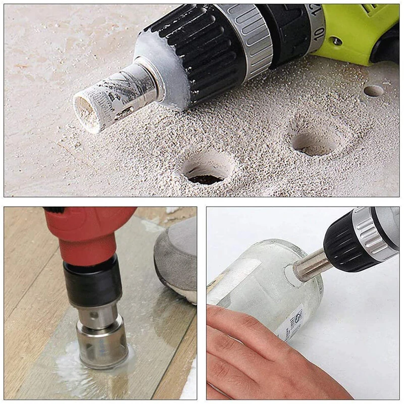 15pcs Diamond Hole Saw Drill Bit Set | 3-42mm for Glass Ceramic Tile Marble - Image 4