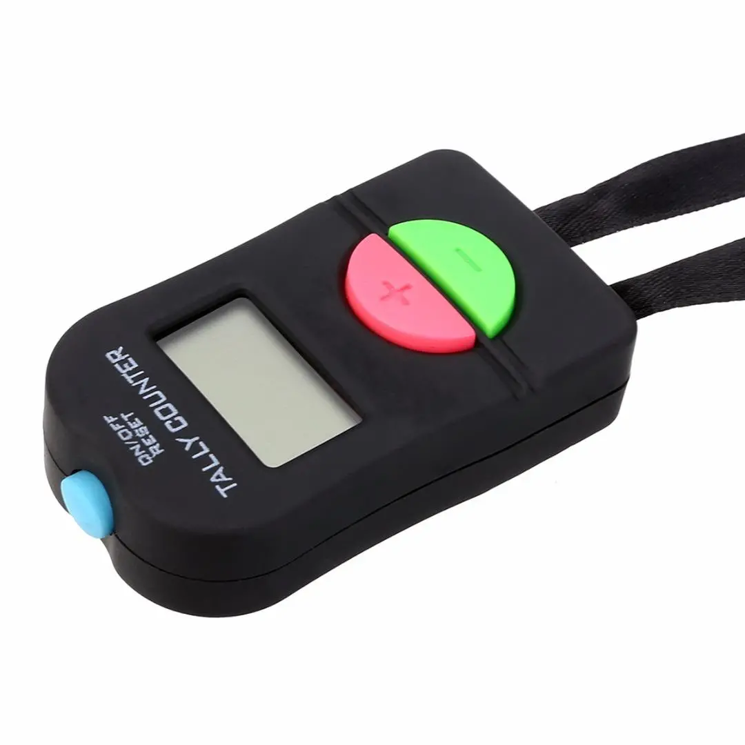 Digital Tally Counter - Manual Clicker with LCD Display - Black ABS Gym Tool - Image 2