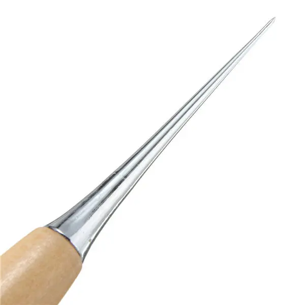 Leather Craft Hand Awl Punch Tool - Wood Handle Polishing DIY | Handmade - Image 2