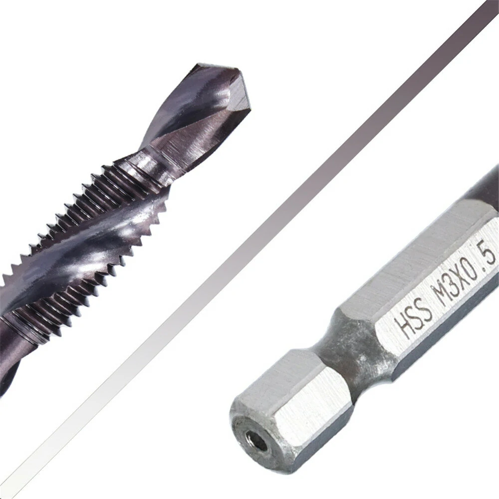 Drillpro 6pc M3-M10 HSS TiAlN Coated Drill Tap Bit Set | Countersink & Deburr - Image 4