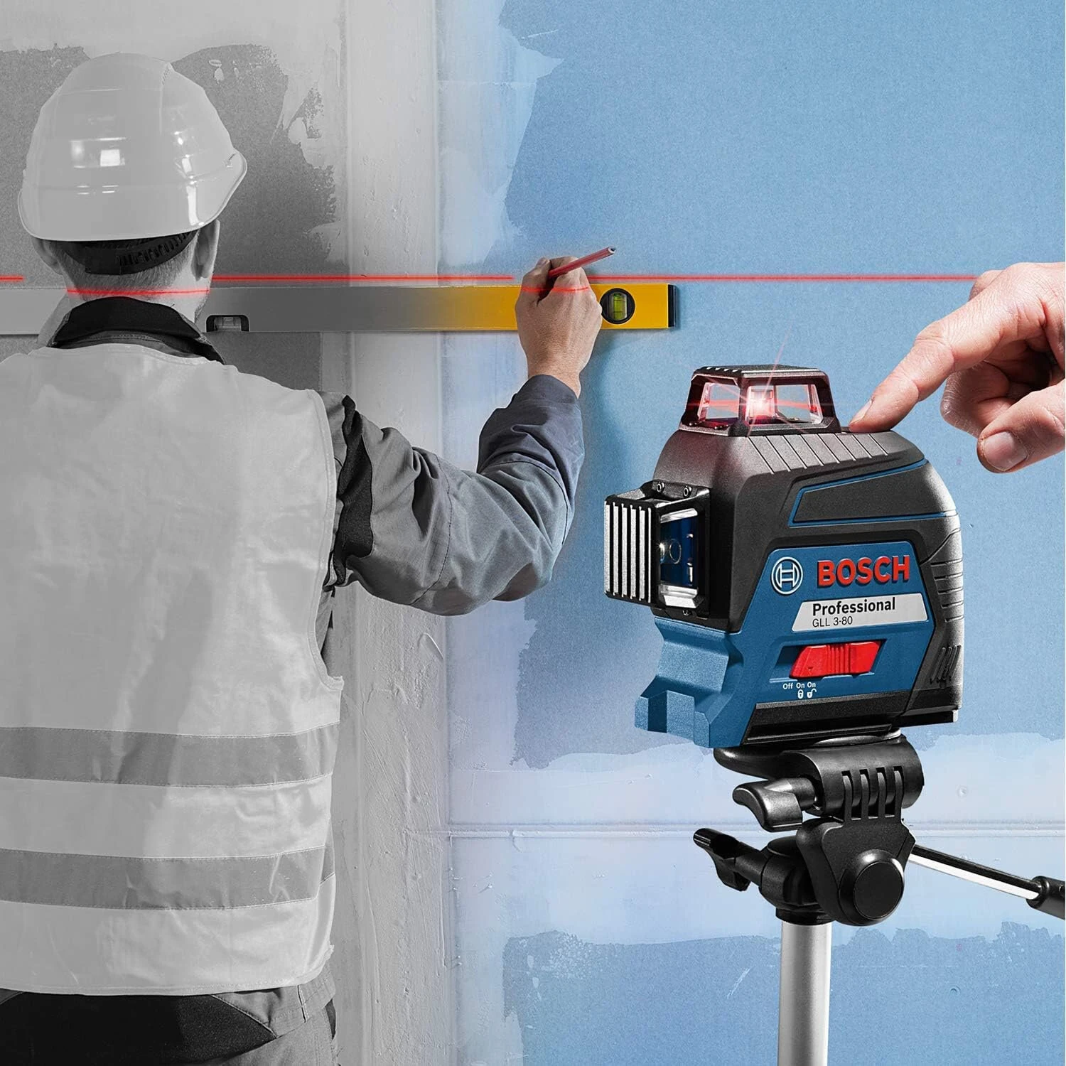 Original Professional GLL3-80 Laser Level | Self-Leveling ±0.3mm | 30m Range 3 Lines - Image 3