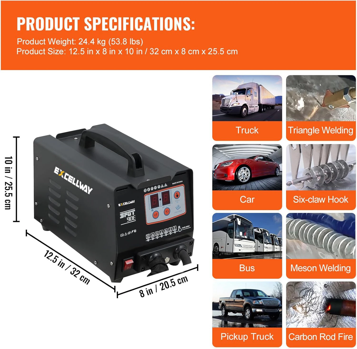 Excellway G90E Spot Welder Dent Puller | 3000W Stud Welder Kit for Car Body Repair - Image 4