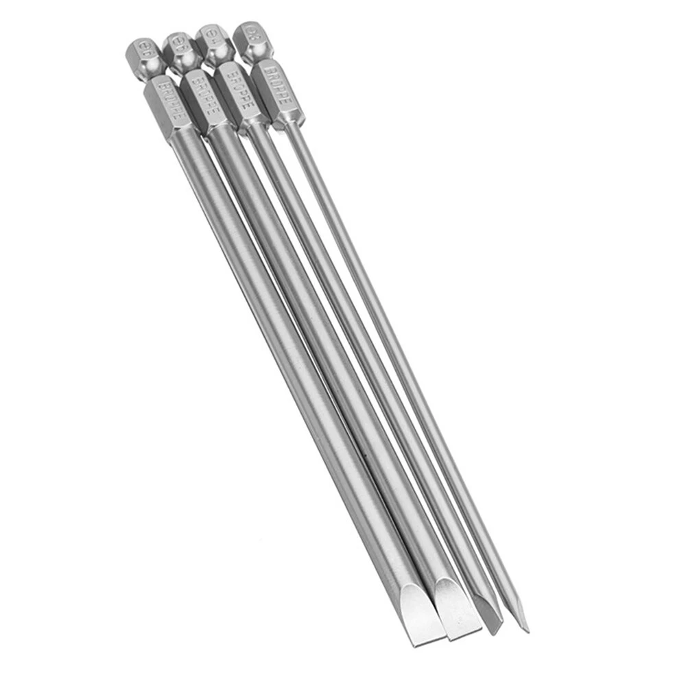 BROPPE 8Pcs 150mm S2 Alloy Steel Screwdriver Bits | 1/4 Inch Hex Shank | SL2-SL6 Magnetic - Image 3