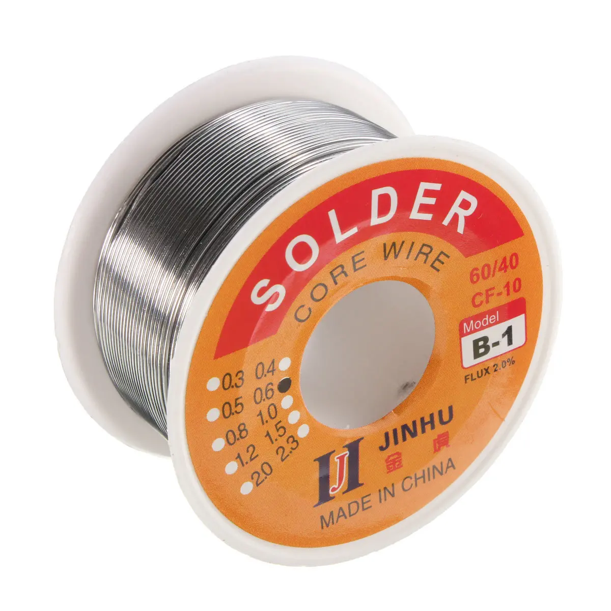 60/40 Tin Lead Solder Wire - 0.6mm Rosin Core with 2% Flux - Soldering Reel Tube - Image 2