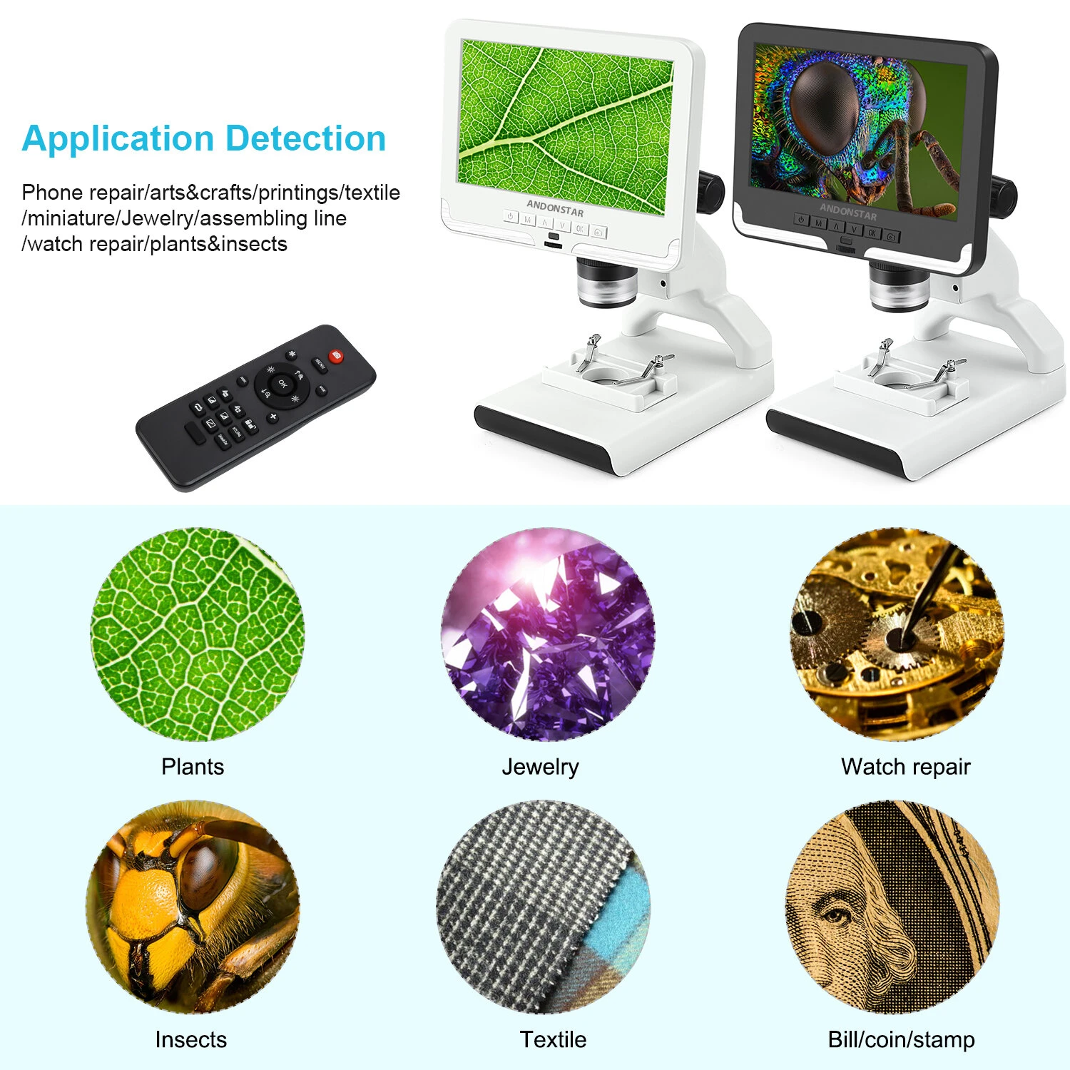 Anondstar AD108 7 Inch LCD Digital Microscope - 2MP for Coins Jewelry Student - Image 5