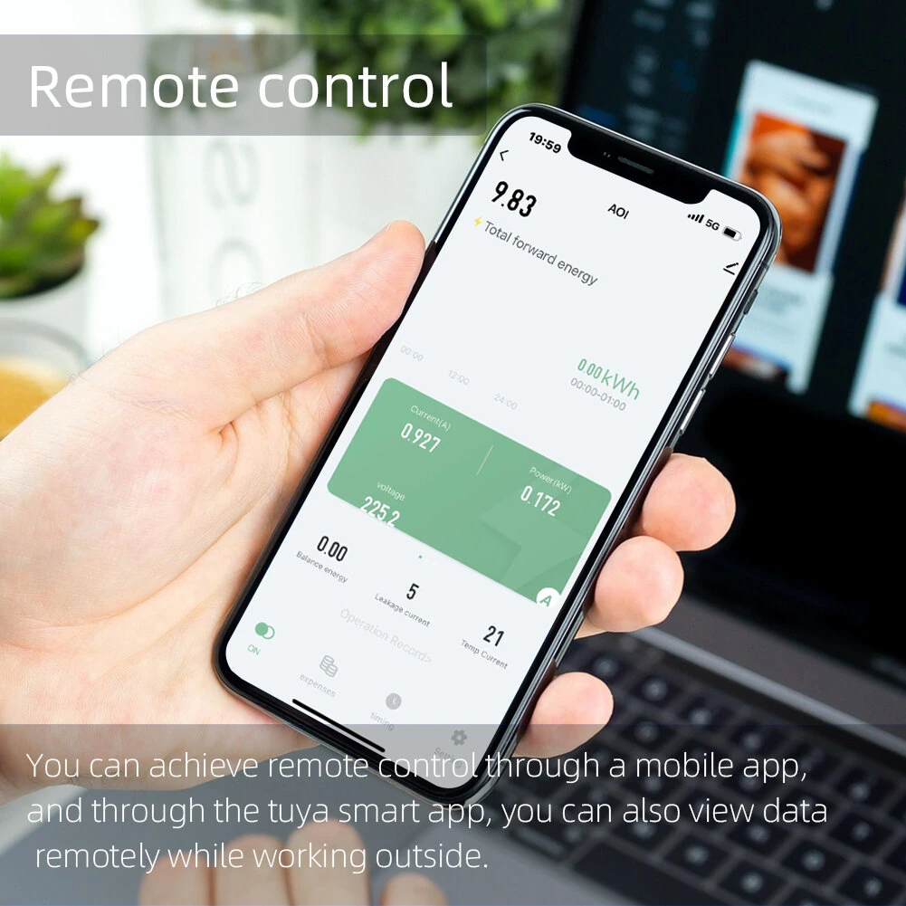 RMDZT-GFC/4P 100A WiFi MCB - Tuya Smart Remote & Voice Control LCD Energy Meter - Image 5