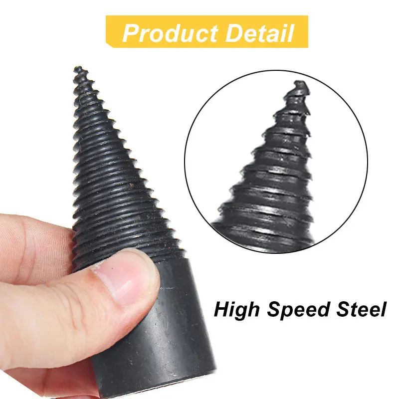 High Speed Wood Separator Spiral Cone - Firewood Splitter Drill Bit for Household - Image 4