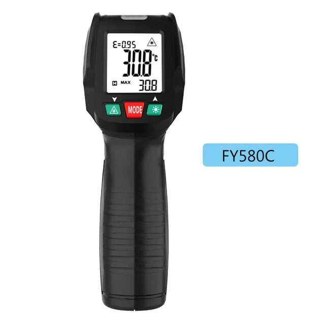 FUYI Non-Contact Infrared Thermometer | -50 to 580°C Laser Gun with K-Type Probe - Image 4