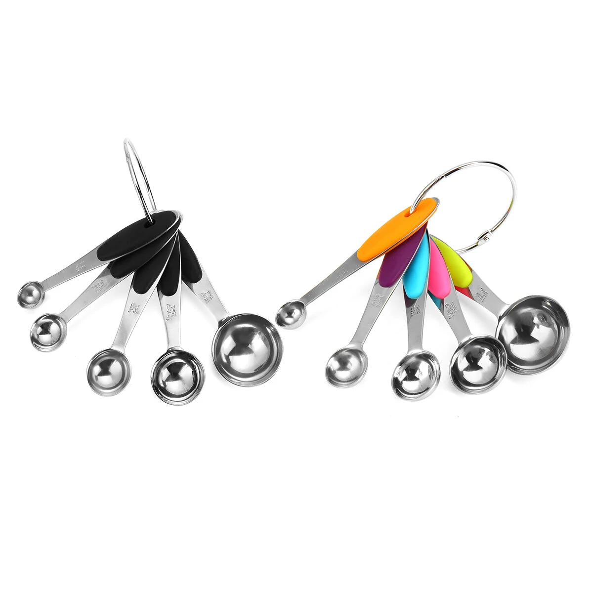 16PCS Silicone Handle Stainless Steel Measuring Cup & Magnetic Spoon Set - Image 2