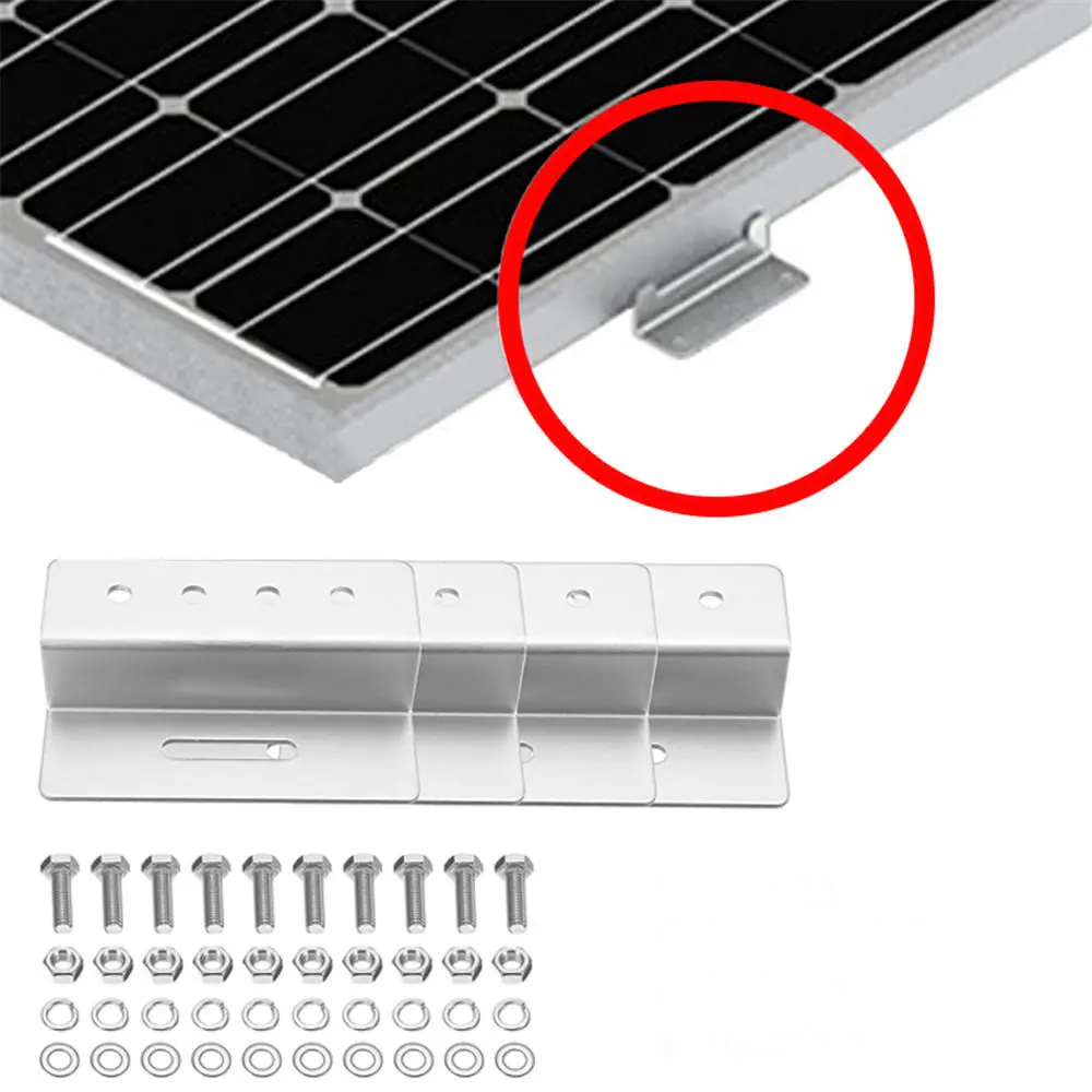 Solar Panel Mounting Z Brackets Kit - 4pcs Aluminum Alloy for Motorhome & Yacht - Image 3